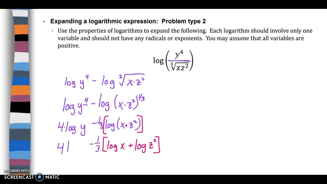 Logarithmic Expression Expander At Jasper Gunson Blog