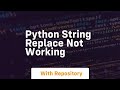 python string replace not working