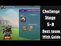 Lords mobile Challange stage 5-8 |Prehistoric creature Challenge stage 5-8 best f2p team with Guide