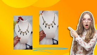 how to make kundan jwellery meking at home 👈| handmade by Nishat #diy #clayjewelry