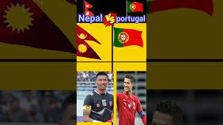 Nepal vs portugal || ronaldo vs kiran chemjong||Nepali football captain vs portugal football captain