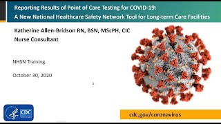 Reporting Results of Point of Care Testing for COVID-19
