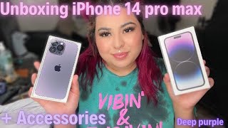 Unbox my iPhone 14 pro max with me/ + Accessories 😊