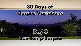 Day 3 - 30 Days of Burpee Variations - Box Jump Burpee