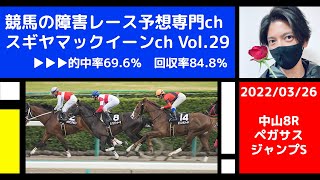 【競馬の障害レース予想専門ch】2022年3月26日 中山8R ペガサスジャンプステークス　～馬券がガミることの重要性