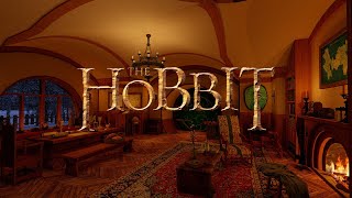 Winter In The Hobbit House 🔥❄️ | Fireplace Crackling Sound