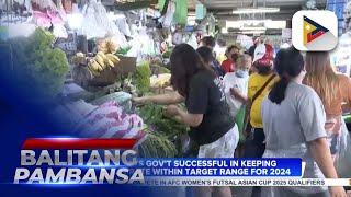 NEDA says gov’t successful in keeping inflation rate within target range for 2024