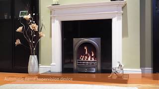 Focal Point Fires - Arch Chrome Gas Full Depth Fire (Manual control)