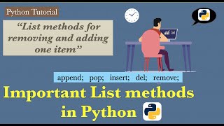 List methods in Python (For adding & removing one item)