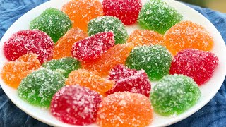 Jujubes recipe || homemade gummy candies recipe || gum drops recipe