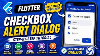 🍒 FLUTTER ANDROID - 🍒 CHECKBOX ALERT DIALOG || 🍒 TUTORIAL