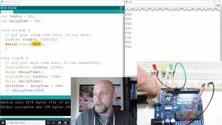 Arduino Tutorial #7 (Increasing LED flash rate cw Serial Println and if Statement)