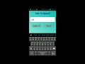 Android Application Development Tutorial for Beginners : Text To Speech With Source Code