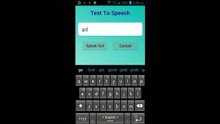 Android Application Development Tutorial for Beginners : Text To Speech With Source Code