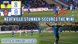 OMG! NEUFVILLE HITS STUNNER! STEVENS ON TARGET AGAIN! AFC WIMBLEDON V TRANMERE ROVERS.