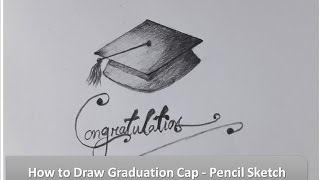 How to Draw Graduation Cap - Pencil Sketch