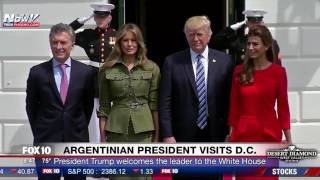 FNN: President Trump \u0026 Melania Welcome Argentina President Mauricio Macri and Wife to White House