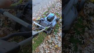 #egopower lawn mower mulching leaves #satisfying