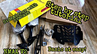 Nmax v2 Sidemirror bracket installation ( stepy by step ) tutorial.