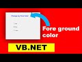 How to change foreground Color in vb.net | change text color using Button |Vb.NET