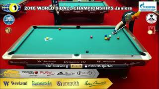 Quinten Pongers (NED) v Jung Minkwon (KOR) | World U17 9-ball Championships 2018