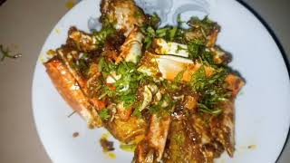 সামুদ্রিক কাঁকড়ার ঝাল ফ্রাই রেসিপি।crabe fry.