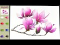 Basic Flower Watercolor - Magnolia (sketch & color name view, watercolor material) NAMIL ART