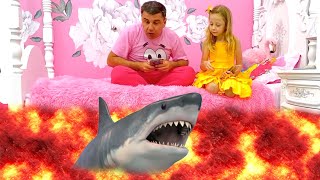 The Floor is Lava with Nastya and dad