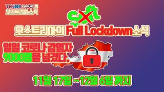 오스트리아 Soft Lockdown 대실패~~!! Hard Lockdown  실행 소식!!  무엇이 달라지나??