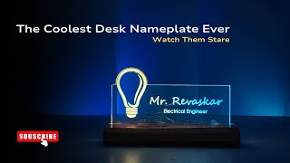 How to Make an Aesthetic RGB Desk Nameplate | DIY Office Upgrade