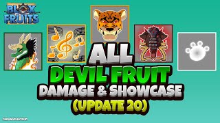 All Devil Fruit Damage and Showcase (600 Mastery) - Update 20 Blox Fruits