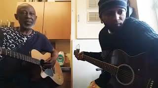 Safro manzangi et Lawrence manzangi Pere et fils mode guitar jamming