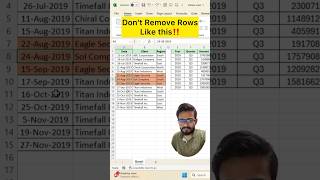 Don't Remove Rows in Excel‼️Instead Use Superb Excel Trick #exceltips #exceltricks #shorts #excel