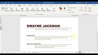 Word-Module 5: Jackman Resume, Part 1