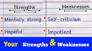 What Are Your Strengths And Weaknesses | Job Interview Questions And Answers | Job Interview |