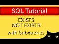 SQL Tutorial - NOT EXISTS | Database Tutorial 5i