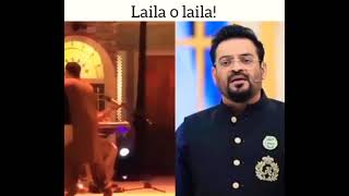 Aamir Liaquat Hussain Singing Laila O Laila Song In Ramzan Transmission