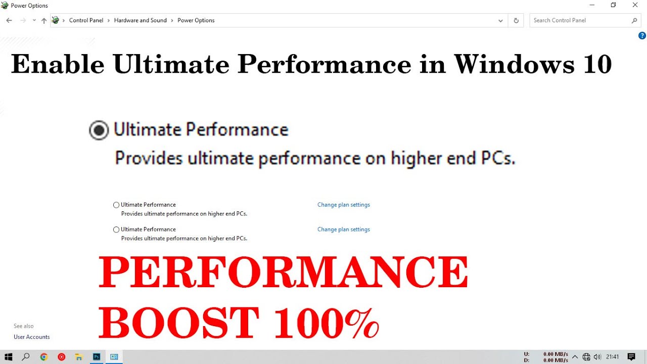 How To Enable Ultimate Performance Mode In Windows 10 & 11 - YouTube