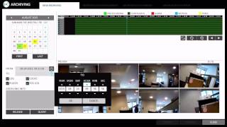 PixelMaster Embedded NVR: New Archiving Menu