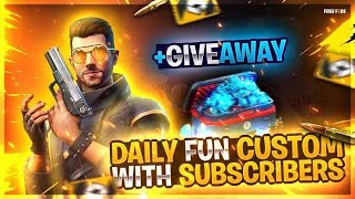 FREE FIRE LIVE GIVEAWAY 😉| FF LIVE | 😎CUSTOM ROOM #fflive ​#freefirelive​ #teamcode #djAlokgiveaway