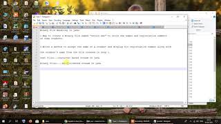Java program to create a Binary File