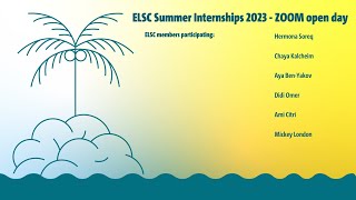 ELSC Summer Internships 2023 - Virtual Open Day