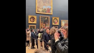 Activists splash soup on famous Mona Lisa painting