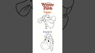 How to draw Tigger and Eeyore from Winnie the Pooh