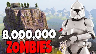 Clone Army Mountain Fortress Surrounded by 8 MILLION ZOMBIES!? - UEBS 2: Star Wars Mod