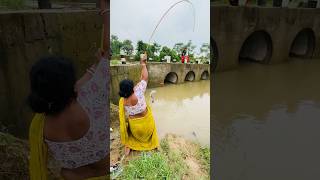 This woman hook fish from a large dam using a new method |#shortvideo #shorts #fishing #fishingvideo