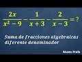 Suma y Resta de Fracciones Algebraicas con Diferentes Denominadores Una Variable [6]