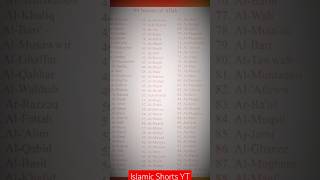 99 Names of Allah ।। আল্লাহর ৯৯ টি নাম । #আল্লাহ #allah #name