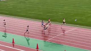 2022新潟市選手権　中学女子100m予選15組5レーン山木莉羅　RizeAC