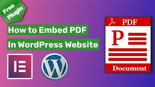 How to Embed PDF in WordPress Website Using Elementor Page builder and PDF Viewer Addon